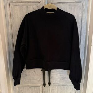 Everlane Track Black Mock Neck Sweatshirt